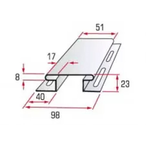 H-профіль Альта-Профіль Alta-Siding 3050 мм, сіро-зелений