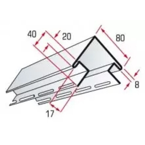 Кут зовнішній Альта-Профіль Alta-Siding 3050 мм, сіро-блакитний