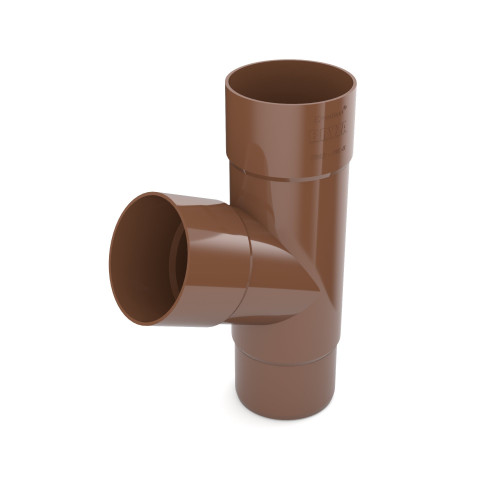 Тройник BRYZA 90/90/90 мм / коричневый