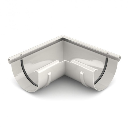 Угол желоба наружный BRYZA 90° 125 мм / белый