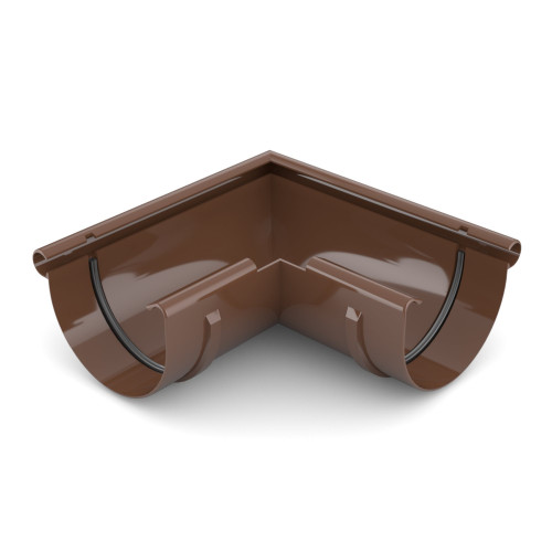 Угол желоба наружный BRYZA 90° 100 мм / коричневый