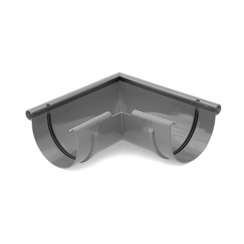 Угол желоба наружный BRYZA 90° 125 мм / графитовый