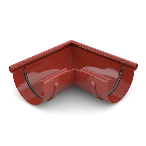 Угол желоба наружный BRYZA 90° 125 мм / красный