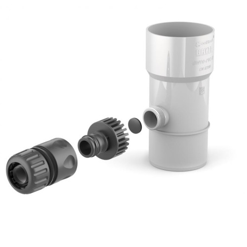 Заборник дождевой воды BRYZA 90 мм / белый