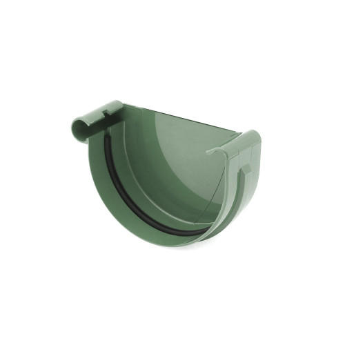 Заглушка ринви ліва  BRYZA 125 мм / зелена