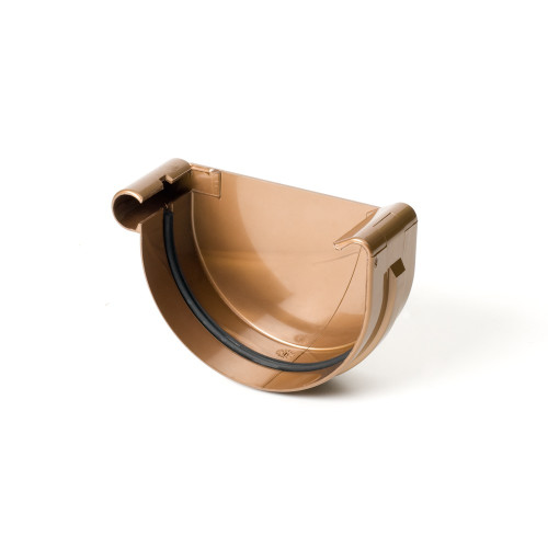 Заглушка желоба левая BRYZA 125 мм / медная