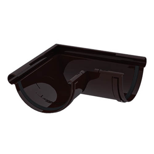 Кут ринви зовнішній 90° темно-коричневий 120мм GIZA