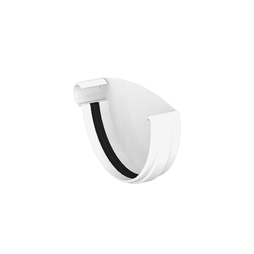 Заглушка желоба левая белая 120мм GIZA