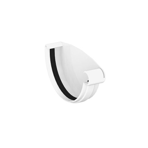 Заглушка ринви права біла 120мм GIZA