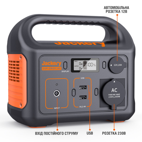 Зарядна станція Jackery Explorer 240 - 240Wh | 200W