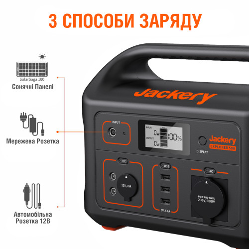Зарядна станція Jackery Explorer 500 - 518Wh | 500W