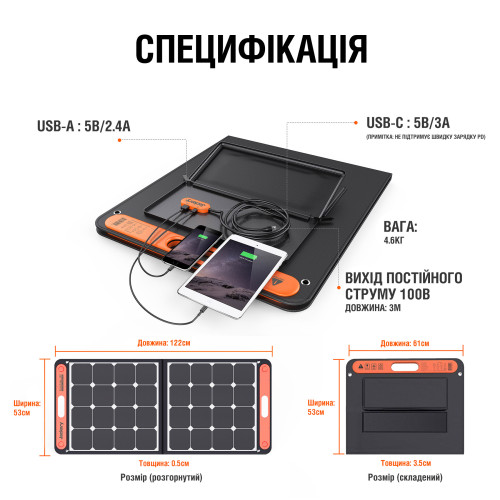 Сонячний генератор Jackery 1000 (Explorer 1000 + 1шт. SolarSaga 100W)