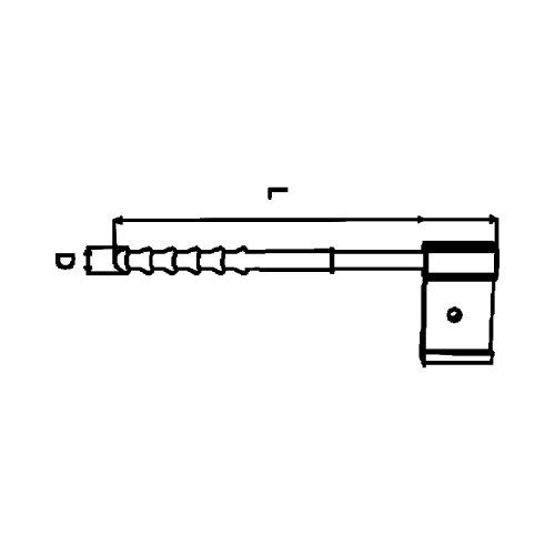 Дюбель для хомута труби KROP / L=160мм