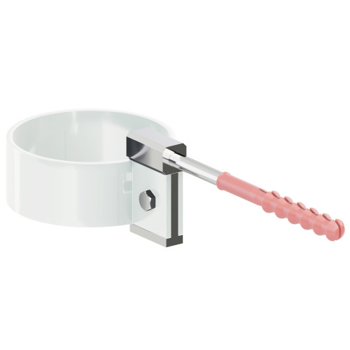 Хомут труби KROP 90мм / білий