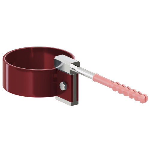 Хомут трубы KROP 63мм / красный