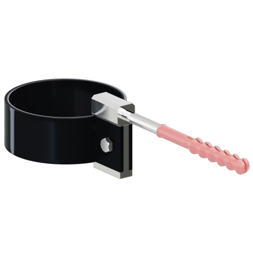 Хомут труби KROP 63мм / чорний