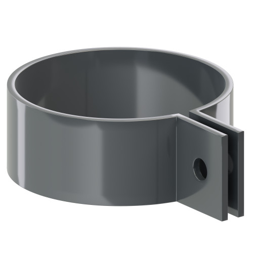 Хомут труби KROP 63мм / графітовий