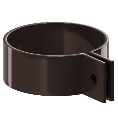 Хомут труби KROP 63мм / світло-коричневий