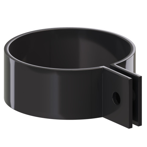 Хомут труби KROP 63мм / темно-коричневий