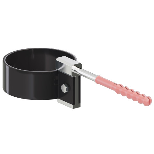 Хомут труби KROP 63мм / темно-коричневий