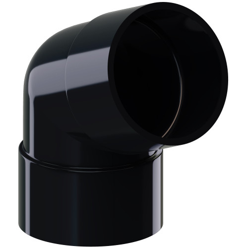 Коліно труби 67,5° KROP 63мм / чорне