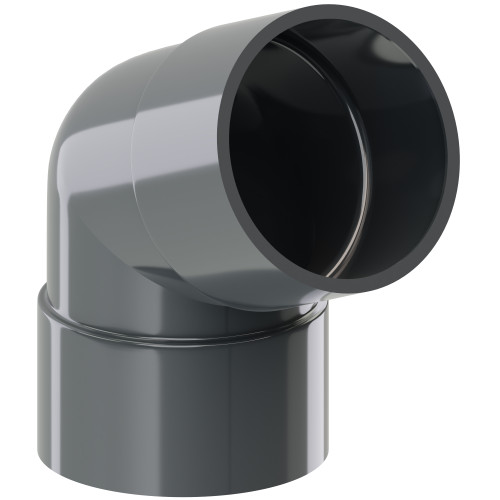 Коліно труби 67,5° KROP 63мм / графітове