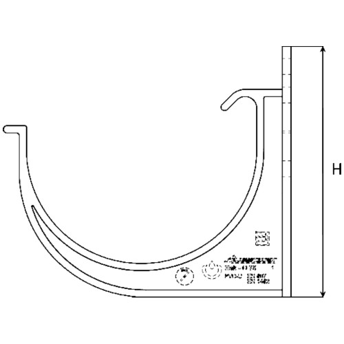 Кронштейн ринви KROP 130мм / червоний