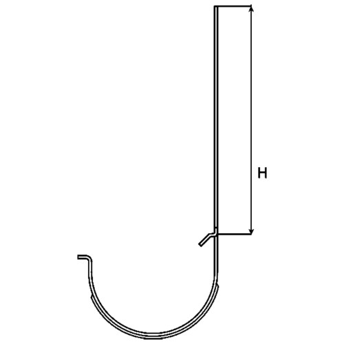 Кронштейн ринви металевий довгий KROP 100мм / червоний