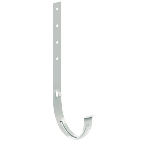 Кронштейн желоба металлический длинный KROP 130мм / белый