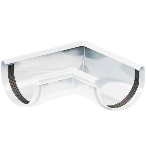 Кут ринви внутрішній 90° KROP 130мм / білий