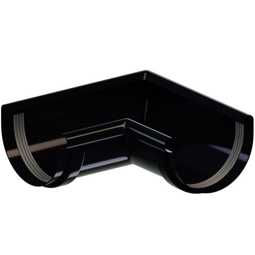 Кут ринви внутрішній 90° KROP 130мм / чорний