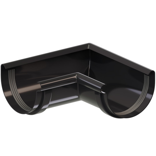 Кут ринви внутрішній 90° KROP 100мм / темно-коричневий