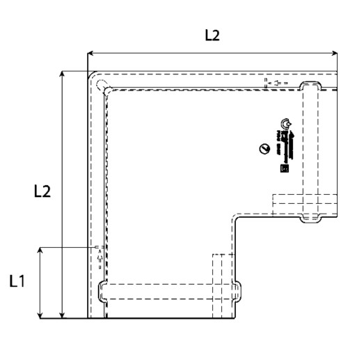 Кут ринви зовнішній 90° KROP 100мм / світло-коричневий