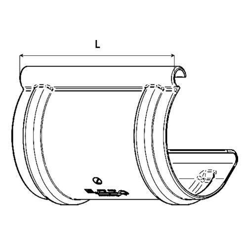 Муфта ринви KROP 100мм / темно-коричнева