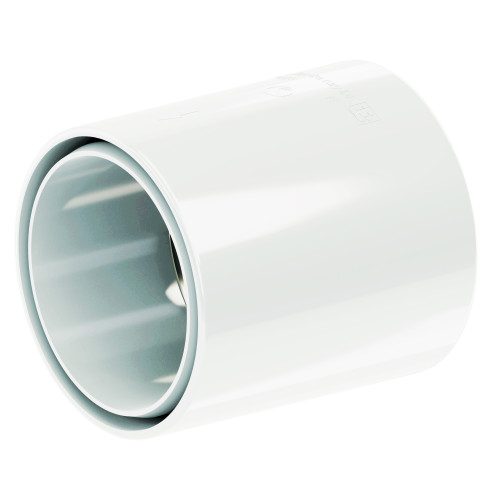 Муфта труби KROP 90мм / біла