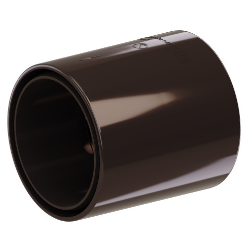 Муфта труби KROP 63мм / світло-коричнева