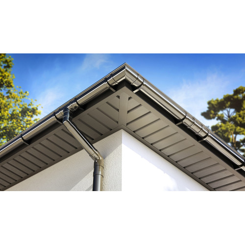 Ринва водостічна KROP 130мм / L=3м темно-коричнева