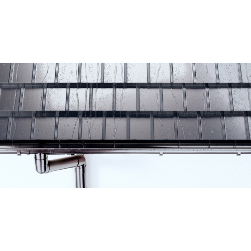 Ринва водостічна KROP 130мм / L=3м темно-коричнева