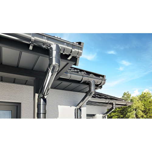 Ринва водостічна KROP 130мм / L=3м темно-коричнева