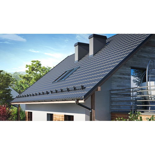 Ринва водостічна KROP 130мм / L=3м темно-коричнева