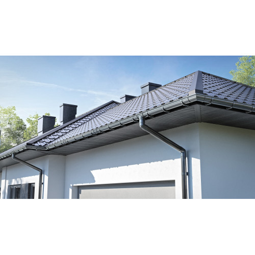 Ринва водостічна KROP 130мм / L=3м темно-коричнева