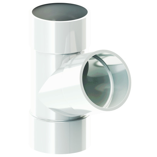 Тройник 67,5° KROP 90мм / белый