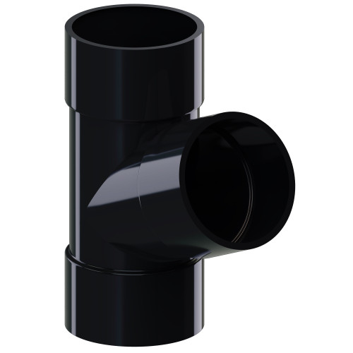 Трійник 67,5° KROP 90мм / чорний