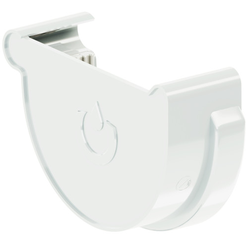 Заглушка ринви ліва KROP 100мм / біла