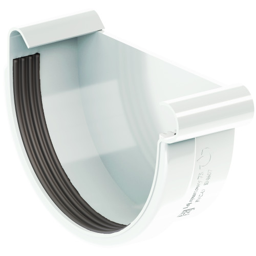 Заглушка ринви права KROP 100мм / біла