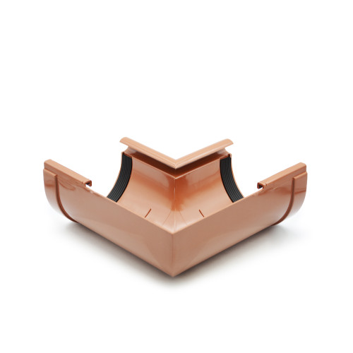 Кут ринви внутрішній 90° цегляний 130мм RainWay