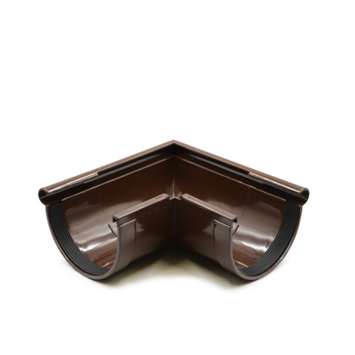 Кут ринви зовнішній 90° коричневий 130мм RainWay