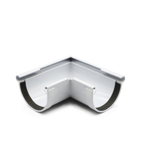 Кут ринви зовнішній 90° сірий 130мм RainWay