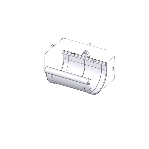 Муфта ринви коричнева 130мм RainWay