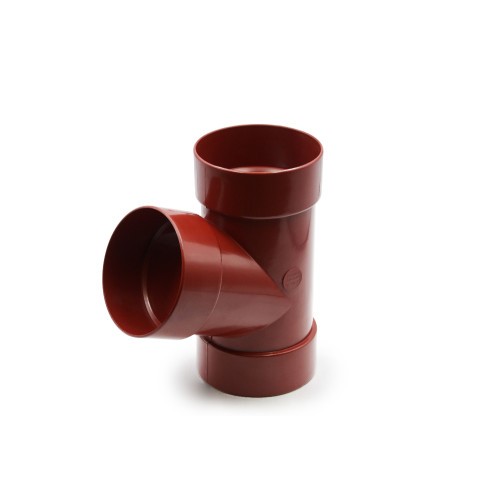 Тройник трубы 67° красный 100мм RainWay